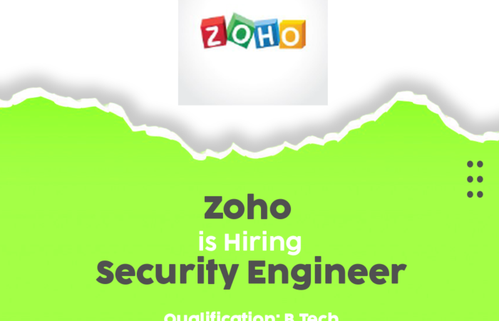 Zoho Recruitment Program 2025 | Hiring Security Engineer – Apply Now!